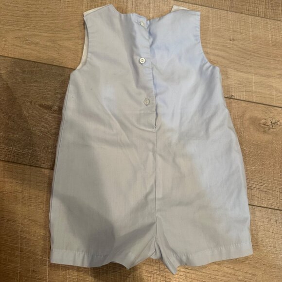 PETIT POMME BOYS ONE PIECE BLUE BUNNY OUTFIT 9M - Picture 3 of 4